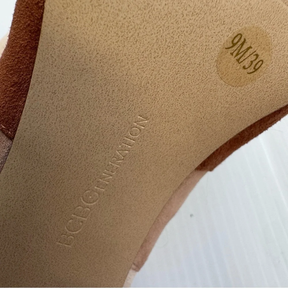 BCBGeneration patchwork suede Tan and Brown Heels